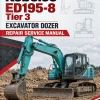 Kobelco ED195-8 Tier 3 Excavator Dozer Repair Service Manual
