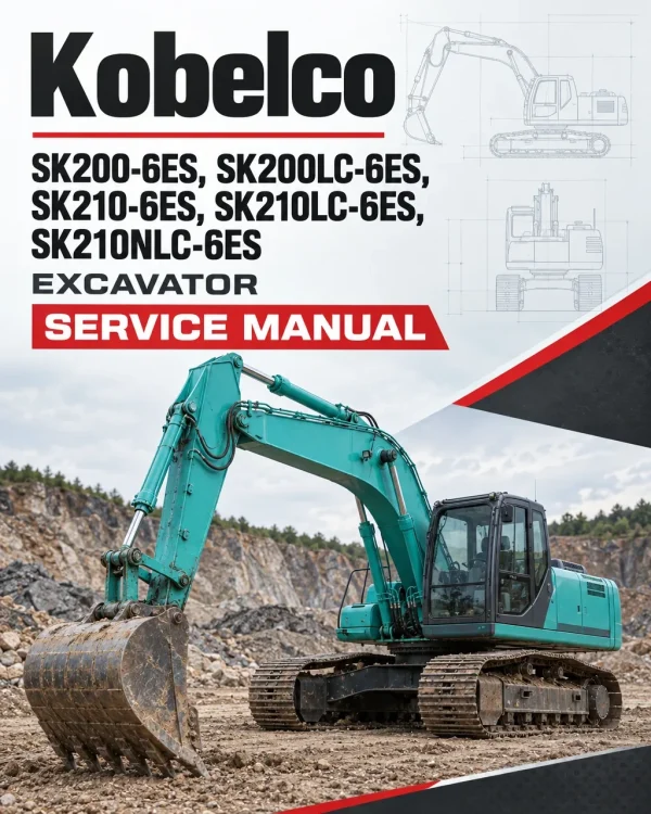 Kobelco SK200-6ES, SK200LC-6ES, SK210-6ES, SK210LC-6ES, SK210NLC-6ES Excavator Service Manual