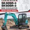 Kobelco SK40SR-3, SK50SR-3 Mini Excavator Repair Service Manual Kobelco SK40SR-3, SK50SR-3 Mini Excavator Repair Service Manual