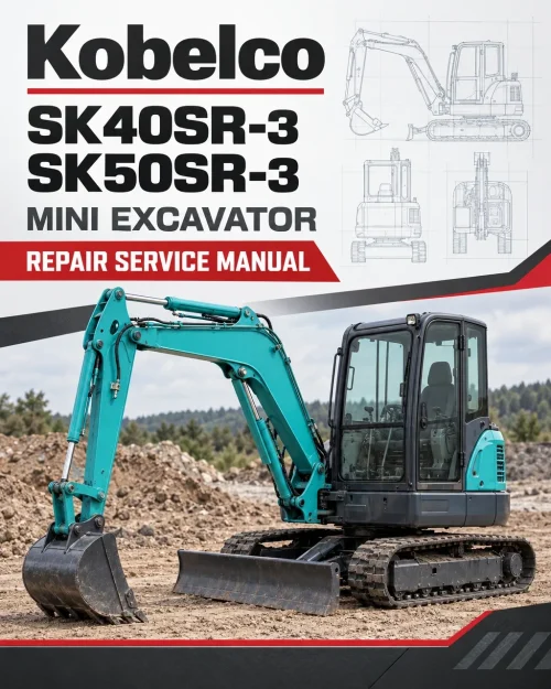 Kobelco SK40SR-3, SK50SR-3 Mini Excavator Repair Service Manual