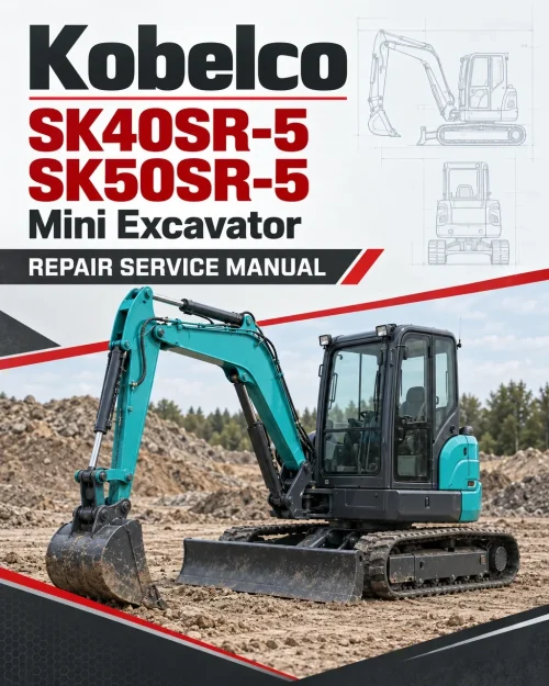 Kobelco SK40SR-5, SK50SR-5 Mini Excavator Repair Service Manual Kobelco SK40SR-5, SK50SR-5 Mini Excavator Repair Service Manual