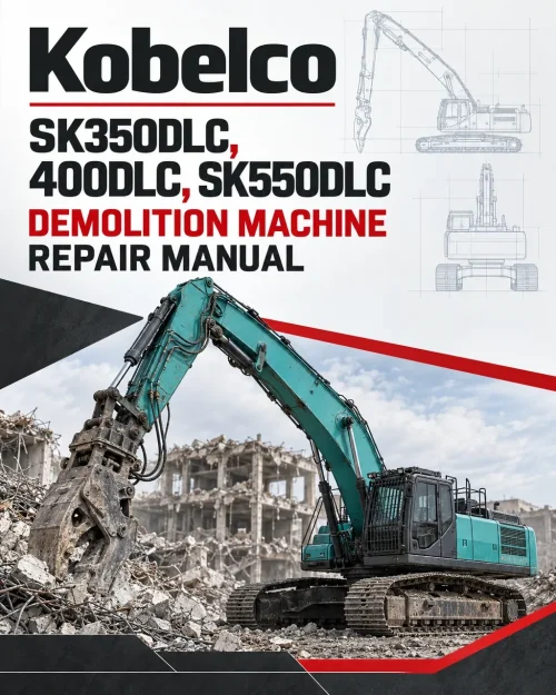 Kobelco SK350DLC, 400DLC, SK550DLC Demolition Machine Repair Manual Kobelco SK350DLC, 400DLC, SK550DLC Demolition Machine Repair Manual