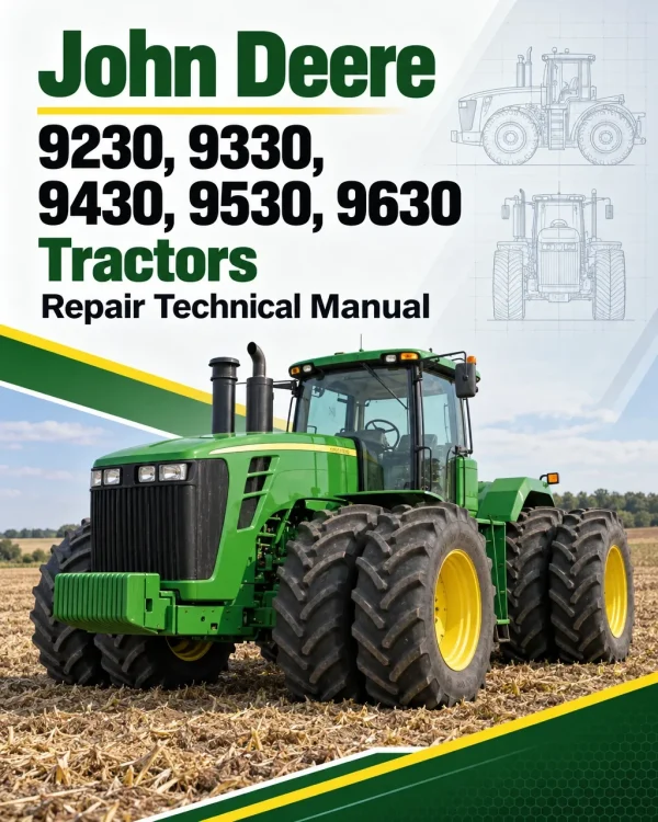 John Deere 9230, 9330, 9430, 9530, 9630 Tractors Repair Technical Manual