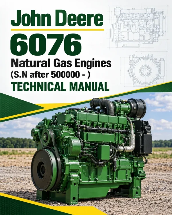John Deere 6076 Natural Gas Engines (S.N after 500000 - ) Technical Manual (CTM82) John Deere 6076 Natural Gas Engines (S.N after 500000 - ) Technical Manual (CTM82)