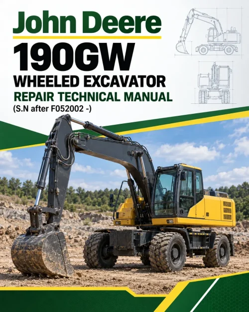John Deere 190GW Wheeled Excavator Repair Technical Manual (S.N after F052002 -)
