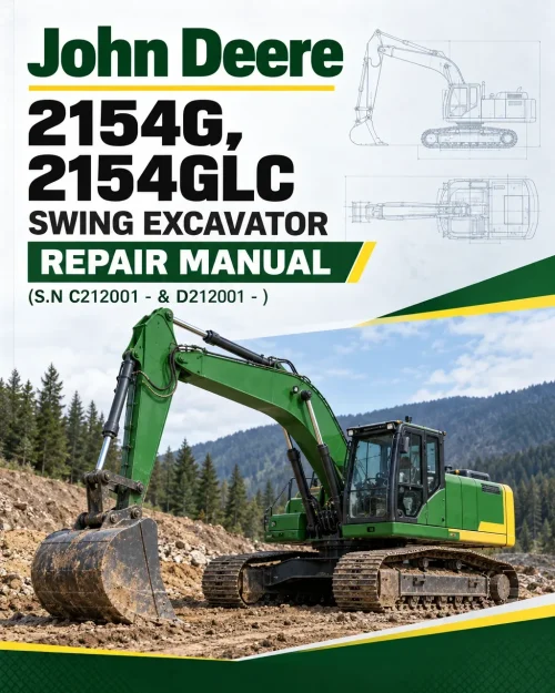 John Deere 2154G, 2154GLC Swing Excavator Repair Manual (S.N C212001 - & D212001 - ) John Deere 2154G, 2154GLC Swing Excavator Repair Manual (S.N C212001 - & D212001 - )