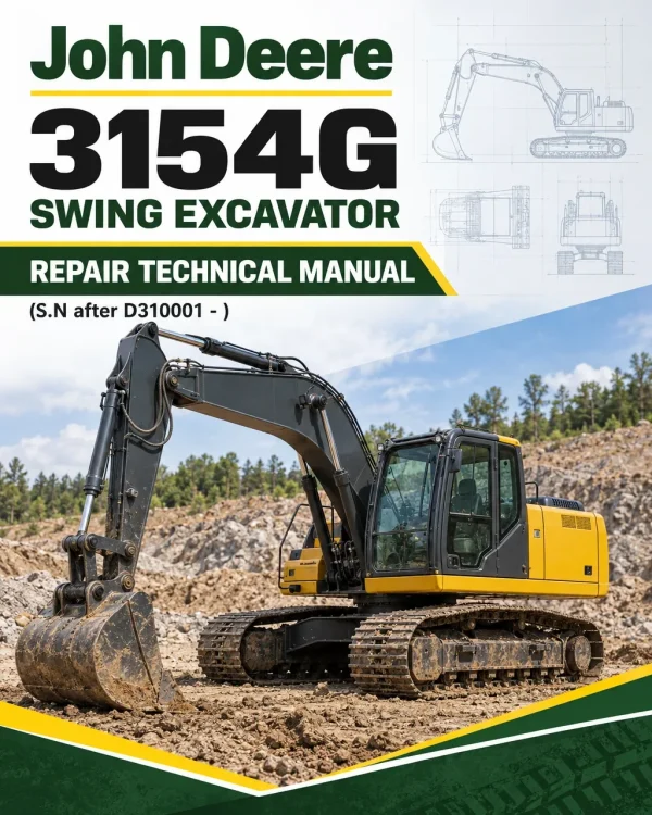 John Deere 3154G Swing Excavator Repair Technical Manual (S.N after D310001 - )