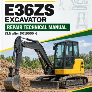 John Deere E36ZS Excavator Repair Technical Manual (S.N after D016000 -)