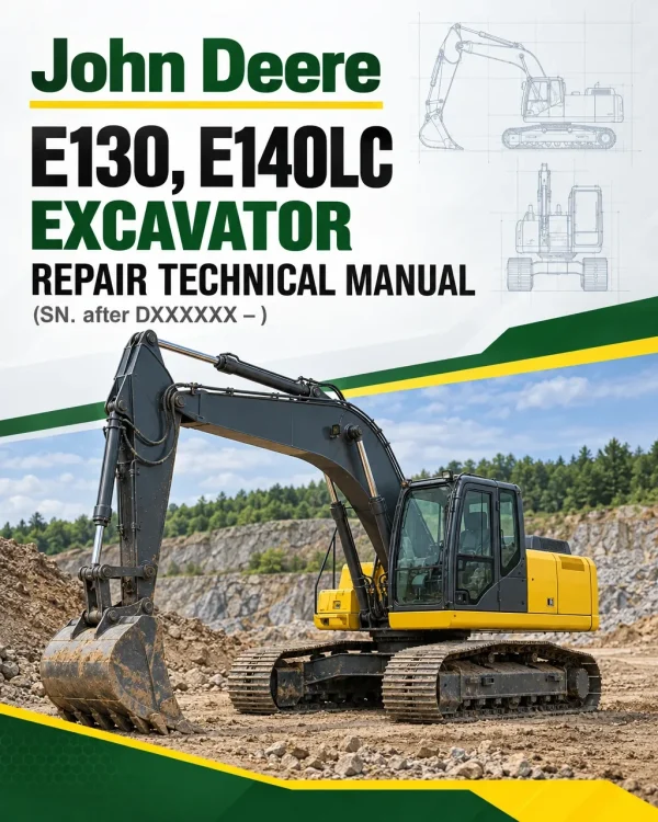John Deere E130, E140LC Excavator Repair Technical Manual (SN. after DXXXXXX – )