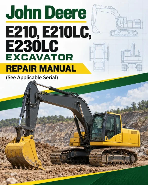 John Deere E210, E210LC, E230LC Excavator Repair Manual (See Applicable Serial)