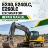 John Deere E240, E240LC, E260LC Excavator Repair Manual (See Applicable Serial)