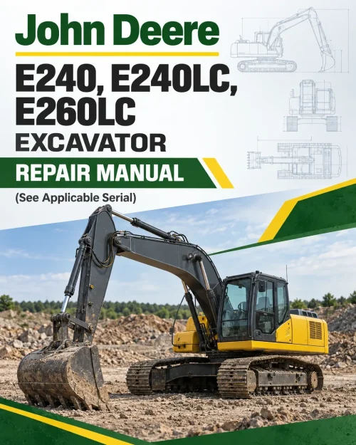 John Deere E240, E240LC, E260LC Excavator Repair Manual (See Applicable Serial)