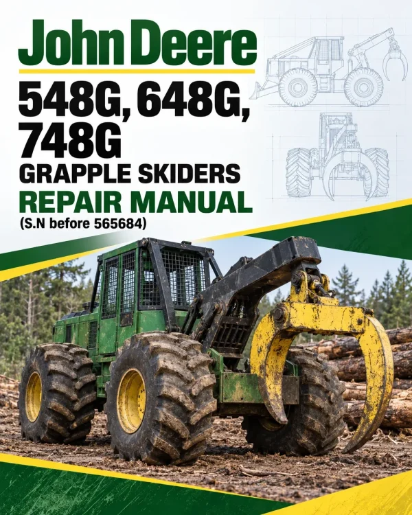 John Deere 548G, 648G, 748G Grapple Skiders Repair Manual (S.N before 565684)