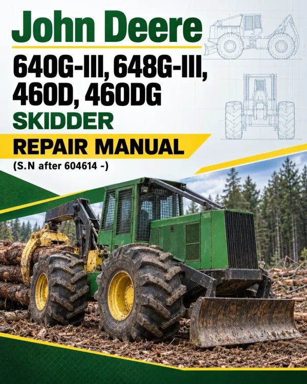 John Deere 640G-III, 648G-III, 460D, 460DG Skidder Repair Manual (S.N after 604614 -)