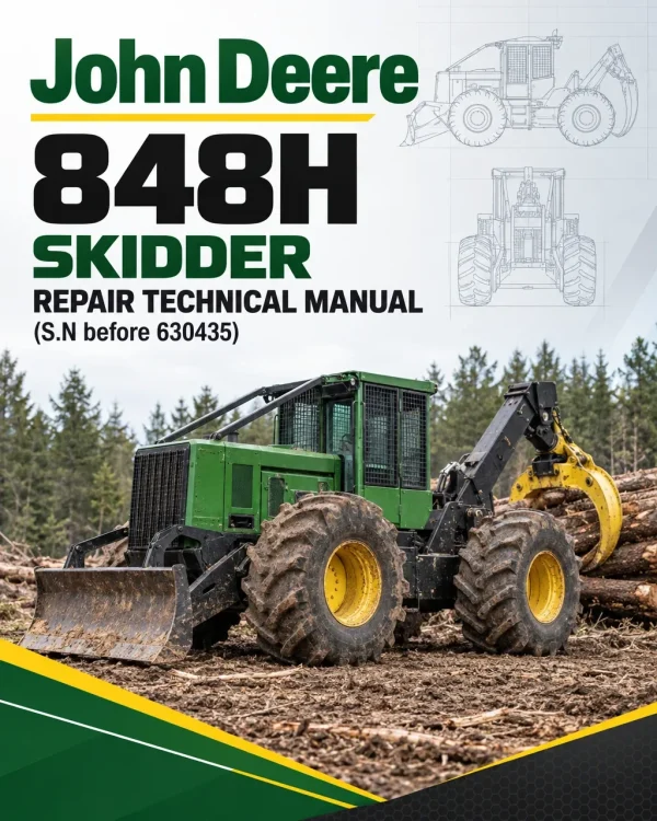 John Deere 848H Skidder Repair Technical Manual (S.N before 630435)