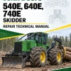 John Deere 540E, 640E, 740E Skidder Repair Technical Manual
