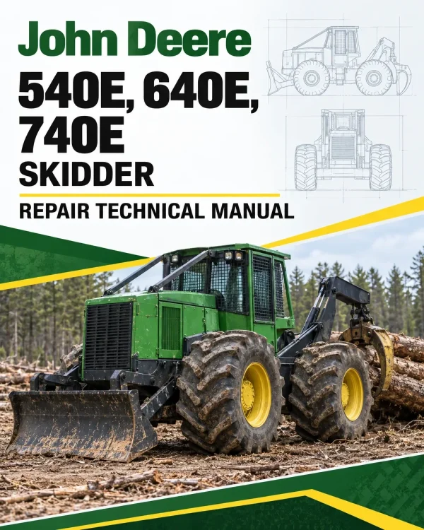John Deere 540E, 640E, 740E Skidder Repair Technical Manual
