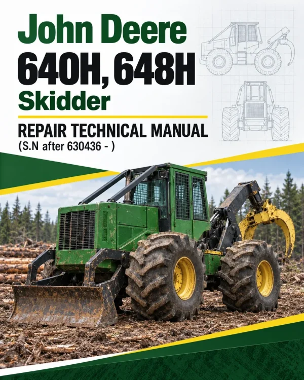 John Deere 640H, 648H Skidder Repair Technical Manual (S.N after 630436 - )