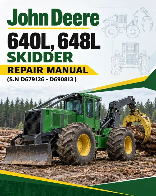 John Deere 640L, 648L Skidder Repair Manual (S.N D679126 - D690813 )