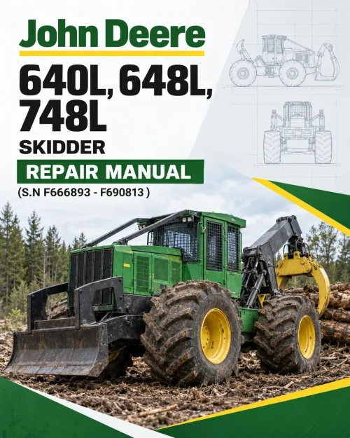 John Deere 640L, 648L, 748L Skidder Repair Manual (S.N F666893 - F690813 ) John Deere 640L, 648L, 748L Skidder Repair Manual (S.N F666893 - F690813 )