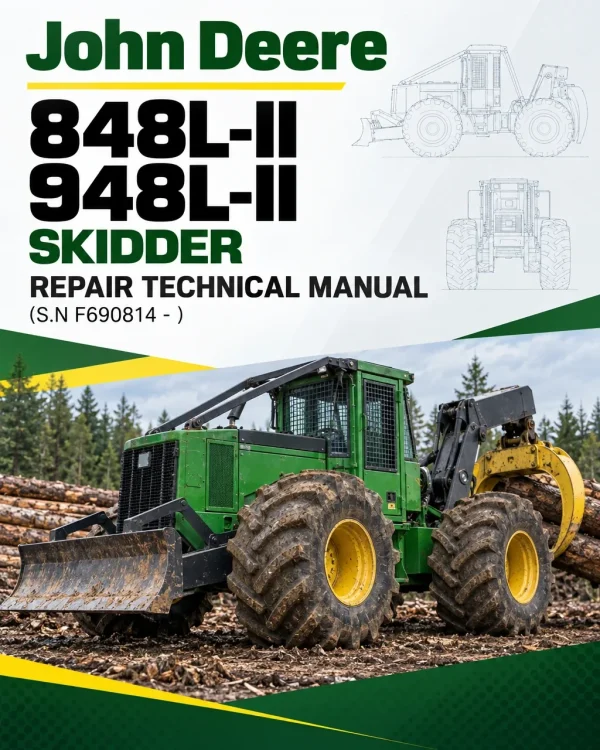 John Deere 848L-II, 948L-II Skidder Repair Technical Manual (S.N F690814 - )