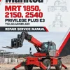 Manitou MRT 1850, 2150, 2540 Privilege Plus E3 Telehandler Repair Service Manual