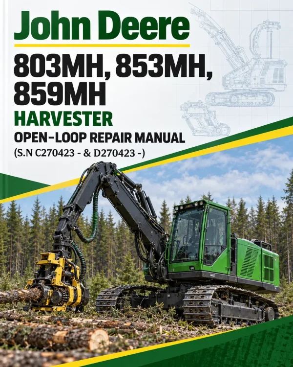 John Deere 803MH, 853MH, 859MH Harvester Open-Loop Repair Manual (S.N C270423 - & D270423 -)