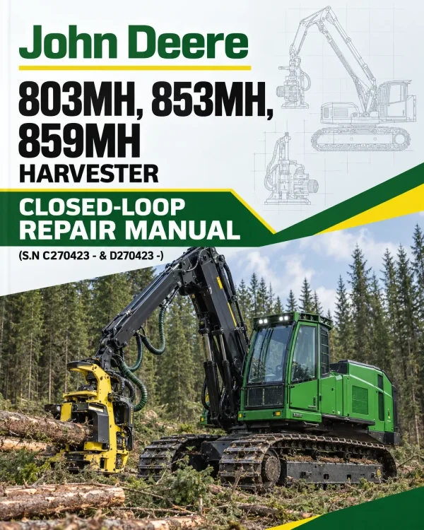 John Deere 803MH, 853MH, 859MH Harvester Closed-Loop Repair Manual (S.N C270423 - & D270423 -)
