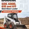 Bobcat 600, 600D, 610 and 611 Skid-Steer Loader Service Manual
