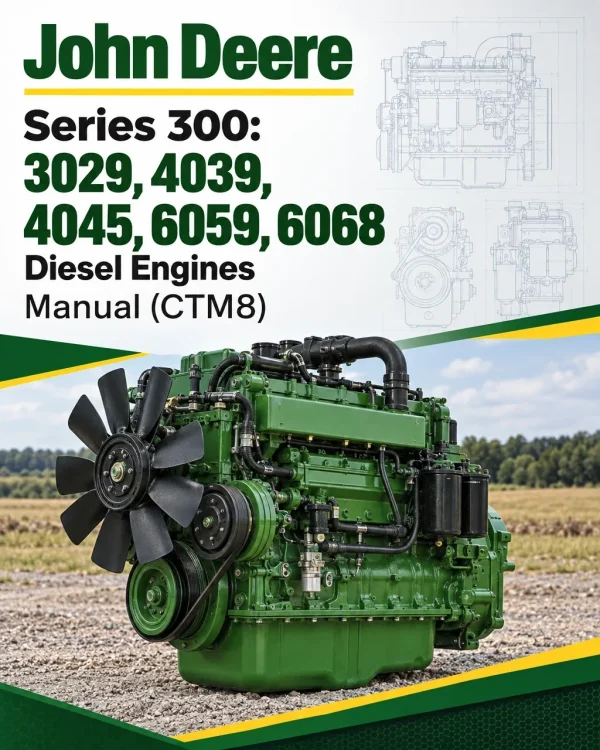 John Deere Series 300: 3029, 4039, 4045, 6059, 6068 Diesel Engines Manual (CTM8)