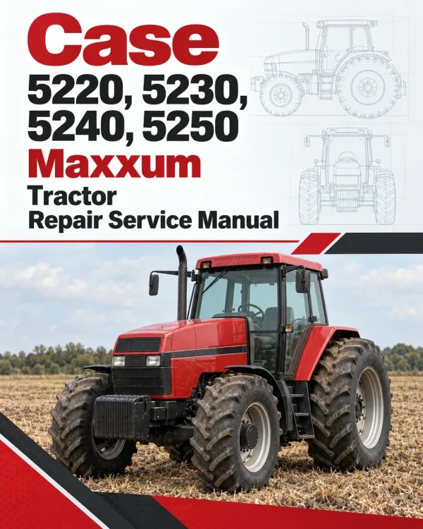 Case 5220, 5230, 5240, 5250 Maxxum Tractor Repair Service Manual