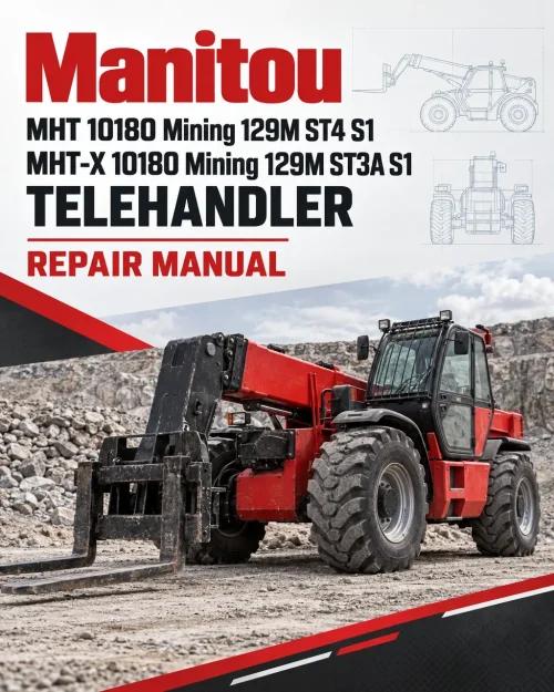 Manitou MHT 10180 Mining 129M ST4 S1, MHT-X 10180 Mining 129M ST3A S1 Telehandler Repair Manual Manitou MHT 10180 Mining 129M ST4 S1, MHT-X 10180 Mining 129M ST3A S1 Telehandler Repair Manual