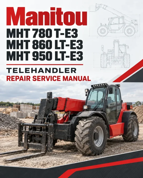 Manitou MHT 780 T-E3, MHT 860 LT-E3, MHT 950 LT-E3 Telehandler Repair Service Manual