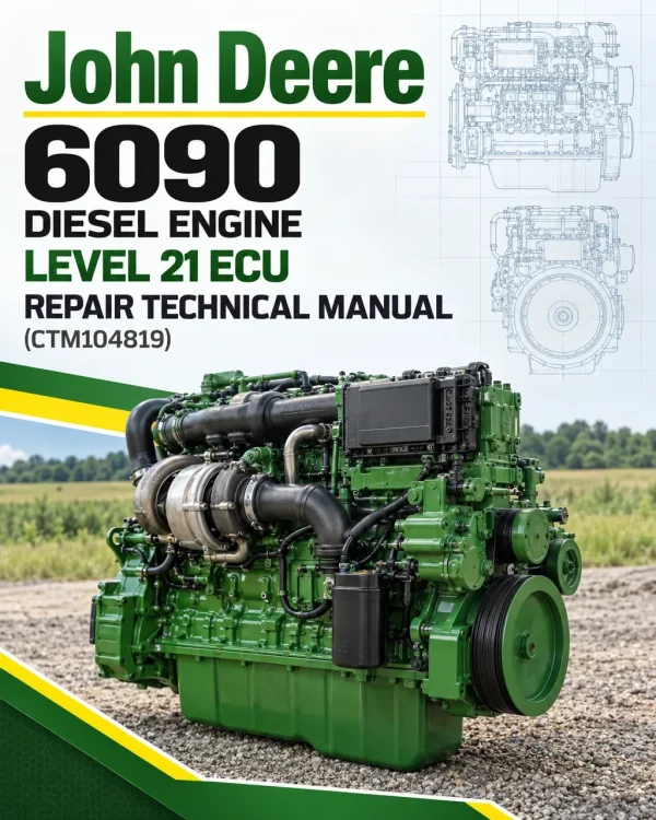John Deere 6090 Diesel Engine Level 21 ECU Repair Technical Manual (CTM104819)