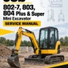 JCB 802-7, 803, 804 Plus & Super Mini Excavator Service Manual JCB 802-7, 803, 804 Plus & Super Mini Excavator Service Manual