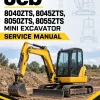 JCB 8040ZTS, 8045ZTS, 8050ZTS, 8055ZTS Mini Excavator Service Manual