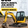 JCB 8025ZTS, 8026CTS, JS30, 8029CTS Mini Excavator Service Manual JCB 8025ZTS, 8026CTS, JS30, 8029CTS Mini Excavator Service Manual