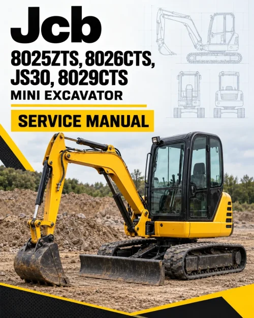 JCB 8025ZTS, 8026CTS, JS30, 8029CTS Mini Excavator Service Manual JCB 8025ZTS, 8026CTS, JS30, 8029CTS Mini Excavator Service Manual