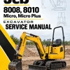 JCB 8008, 8010 Micro, Micro Plus Excavator Service Manual JCB 8008, 8010 Micro, Micro Plus Excavator Service Manual