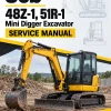 JCB 48Z-1, 51R-1 Mini Digger Excavator Service Manual