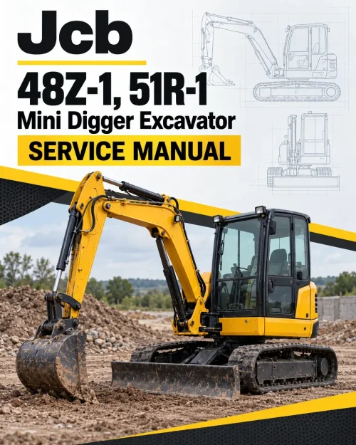 JCB 48Z-1, 51R-1 Mini Digger Excavator Service Manual JCB 48Z-1, 51R-1 Mini Digger Excavator Service Manual