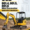 JCB 801.4, 801.5, 801.6 Mini Excavator Service Manual