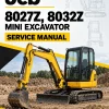 JCB 8027Z, 8032Z Mini Excavator Service Manual JCB 8027Z, 8032Z Mini Excavator Service Manual
