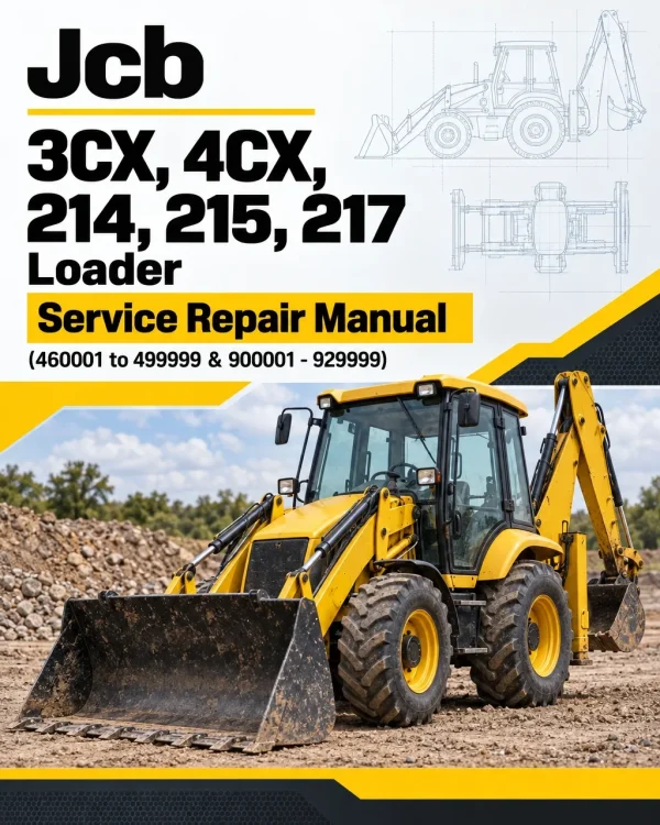 JCB 3CX, 4CX, 214, 215, 217 Loader Service Repair Manual (460001 to 499999 & 900001 - 929999) JCB 3CX, 4CX, 214, 215, 217 Loader Service Repair Manual (460001 to 499999 & 900001 - 929999)