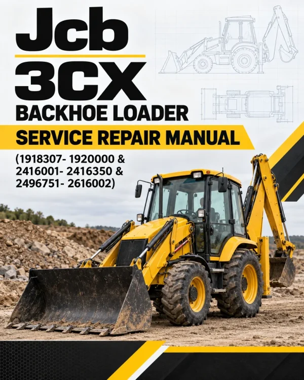 JCB 3CX Backhoe Loader Service Repair Manual (1918307- 1920000 & 2416001- 2416350 & 2496751- 2616002)