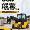 JCB 20D, 25D, 30D, 35D TLT Lift Teletruk Service Manual JCB 20D, 25D, 30D, 35D TLT Lift Teletruk Service Manual