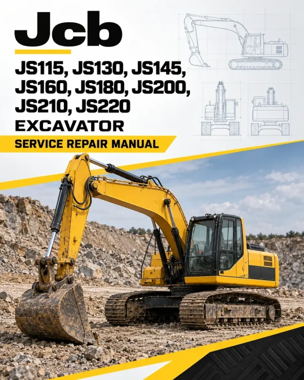 JCB JS115, JS130, JS145, JS160, JS180, JS200, JS210, JS220 Excavator Manual