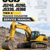 JCB JS240, JS260, JS330, JS360 Tier 4 Tracked Excavator Service Manual JCB JS240, JS260, JS330, JS360 Tier 4 Tracked Excavator Service Manual