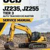 JCB JZ235, JZ255 TIER 3 Auto Tracked Excavator Service Manual JCB JZ235, JZ255 TIER 3 Auto Tracked Excavator Service Manual