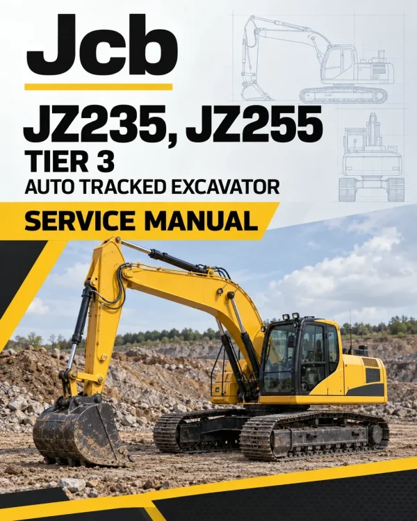 JCB JZ235, JZ255 TIER 3 Auto Tracked Excavator Service Manual JCB JZ235, JZ255 TIER 3 Auto Tracked Excavator Service Manual